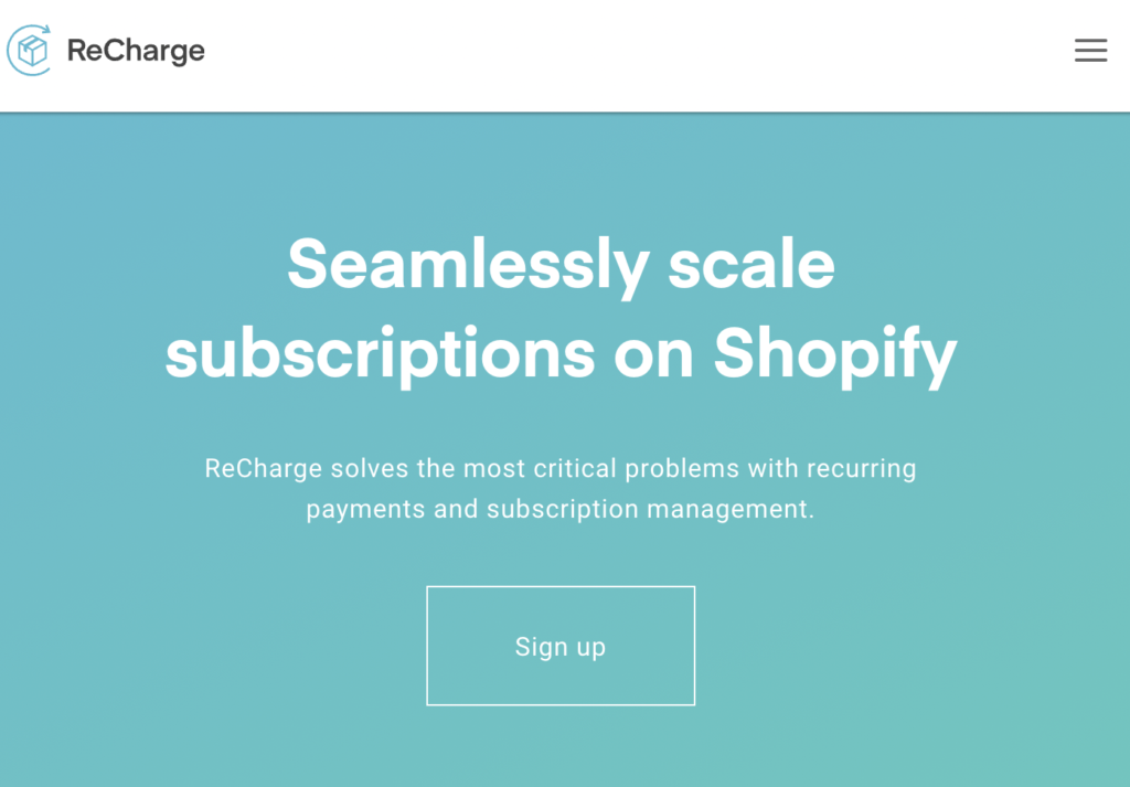 ShopifyアプリRecharge